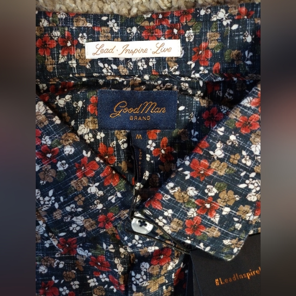 Good Man Brand Floral Long Sleeve Button Down Shirt NWT - Picture 9 of 9